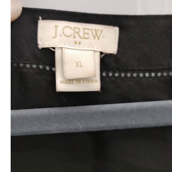 J Crew Blouse Pullover V-neck Long Sleeve XL Black - Picture 3 of 6